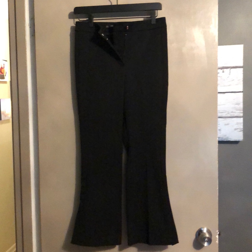 Zara crop flare black pants S